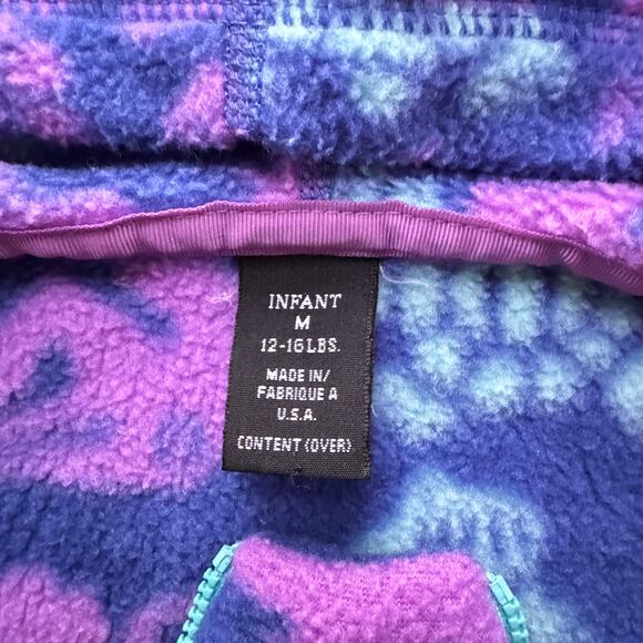 VTG Patagonia Baby Size 12-16lbs Synchilla Aztec Bunting Fleece Made in USA RARE - Picture 7 of 8